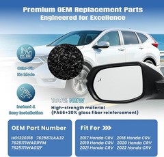 Left Driver Side Mirror Compatible with 2017 2018 2019 2020 2021 2022 Honda CRV