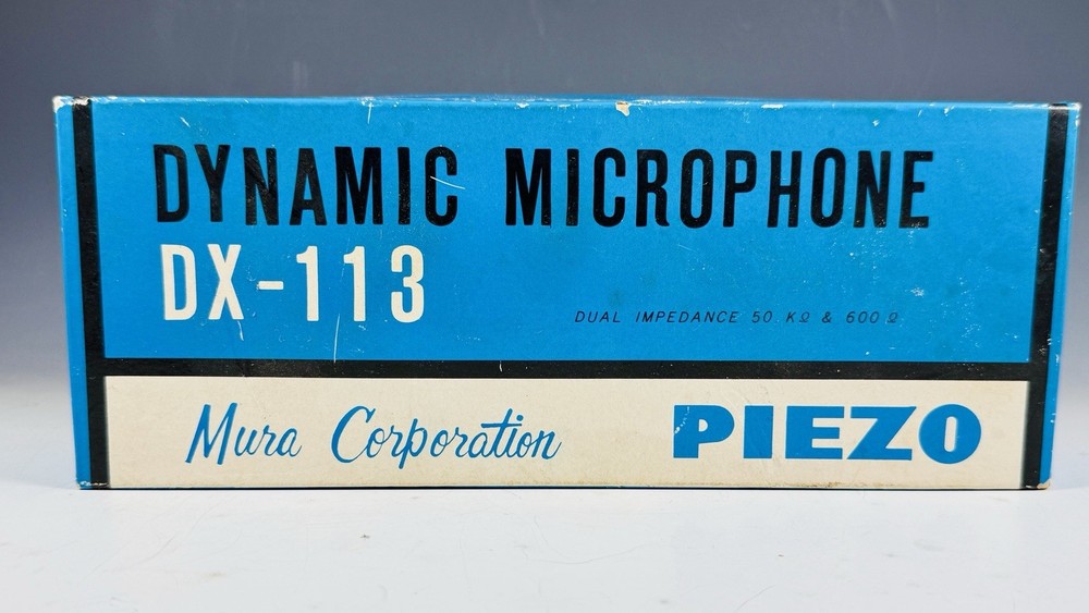 vintage Piezo Dynamic Microphone Model DX-113, New In Box Japan Jericho New York