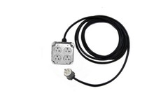 CBI 25ft Metal Quad Box Power Cable 4 outlet box 20amp L5-20P twist plug