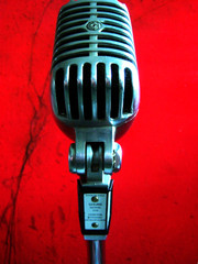 Vintage 1960’s Shure 55S dynamic cardioid microphone w Ampex stand 55 DISPLAY