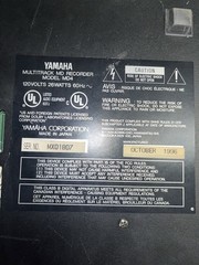 Yamaha MD4 Multitrack MD Recorder 100V 1 Cord Untested 1996 Footed
