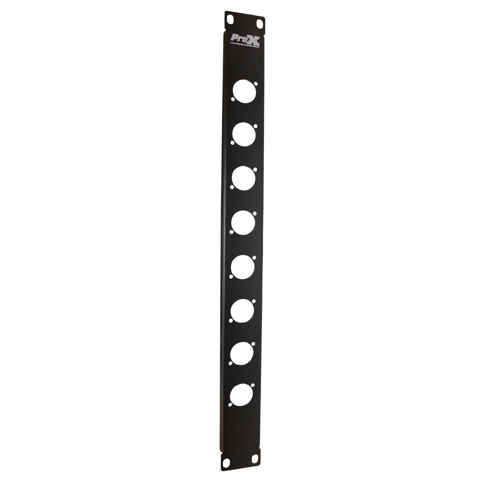 ProX T-1U8XLR 1U Rack Panel Punched for 8 Connectors