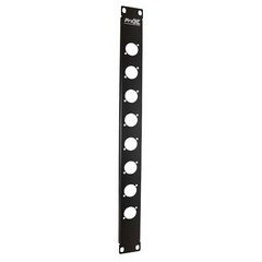 ProX T-1U8XLR 1U Rack Panel Punched for 8 Connectors