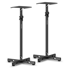 Vondynote Set of 2 Studio Monitor Stands Adjustable Height Speaker Black