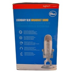 NEW Logitech Blue Yeti USB Microphone Silver Gaming Streaming Podcast 988-000103