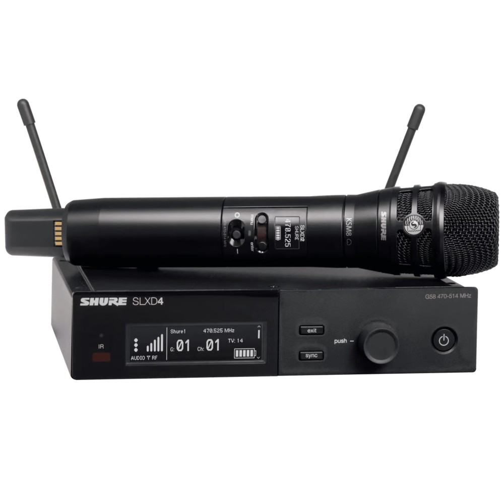 Shure SLXD24/K8B Handheld Wireless Microphone System, J52 Band