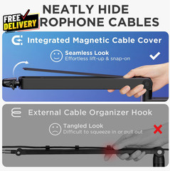 2026 Upgraded Microphone Boom Arm Magnetic Cable Management Low Profile…….