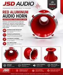 JSD AUDIO Horn Diffuser For PRV AUDIO, DS18, COMMANDO (RED)