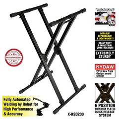 ProX X-KSD200 Double X-Style DJ Coffin Keyboard Stand with Ergo Easy Lock