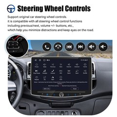 10″ Single DIN Android 15 BT Car Stereo Radio Carplay GPS Rotatable Screen 4+64G