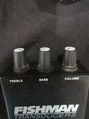 Fishman Model G Instrument Preamp Black Treble Bass Volume Controls for Amp