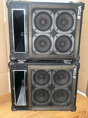 TOA Speaker System Stage Monitor RS-20 WITH COVERS LOT OF 2 SPEAKERS
