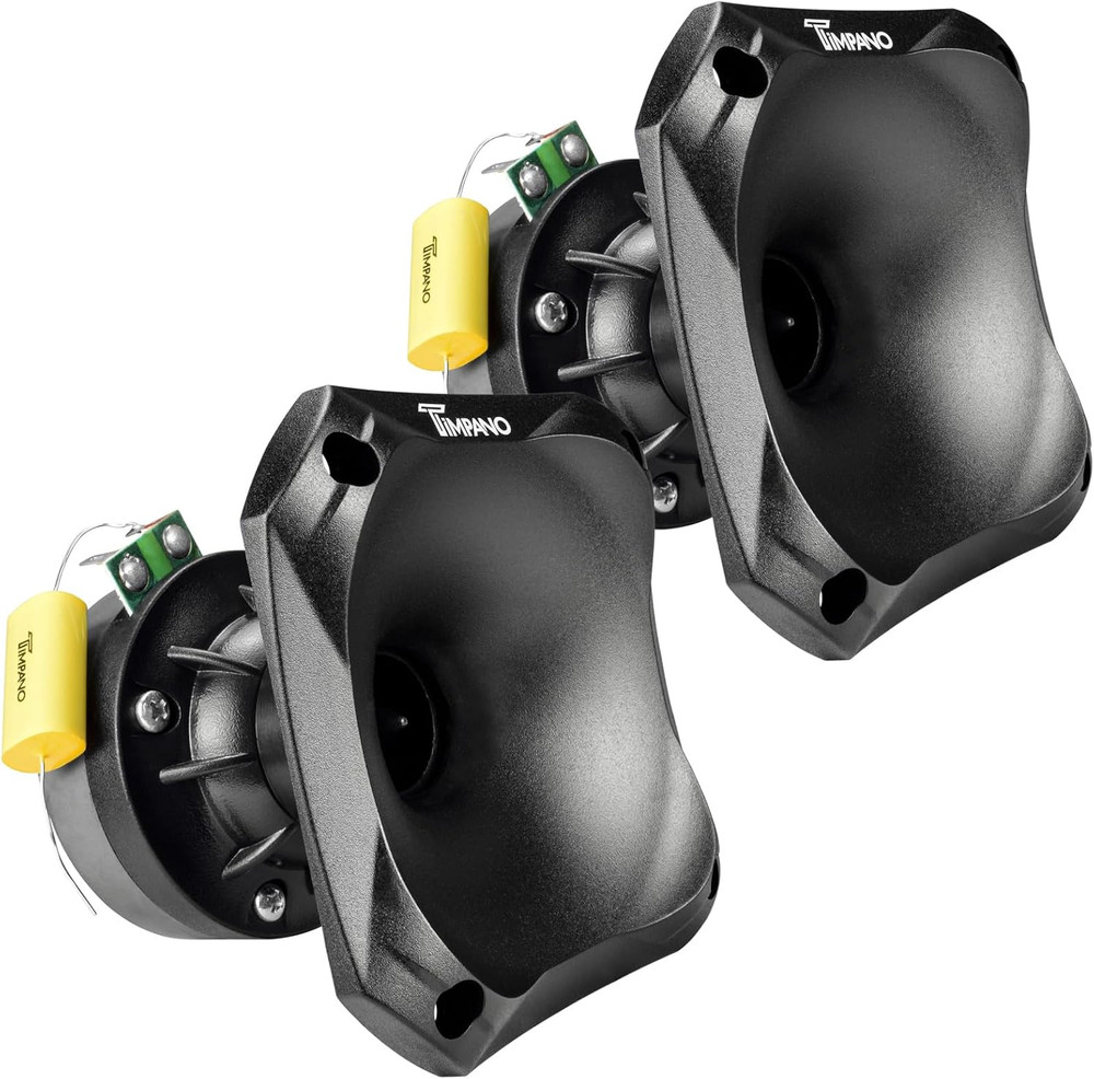 2X TPT-DH175 Slim Driver Horn, 1 Inch Phenolic Driver + Plastic Slim Horn 500 Wa