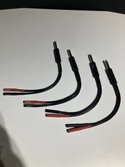 CESS-093 Adapter Cable 1/4 TS to Dual Banana Jack for Speaker Cables 4 Cable