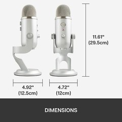 Blue Yeti Professional USB Recording Microphone – Silver In Box