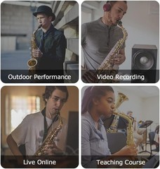 High-Sensitivity Wireless Sax Mic – Digital Display, Long Battery Life, 164ft