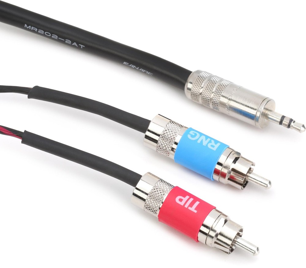 Pro Co IPMB2R-2 3.5mm TRS Male to Dual RCA Male Insert Cable – 2′