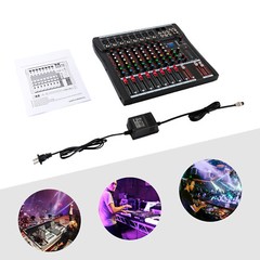 Pro 8 Channel Bluetooth Studio Audio Mixer Live Sound Mixing Console with USB
