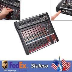 8 Channel Bluetooth Live Studio Audio Mixer Power Mixing Console Board with USB