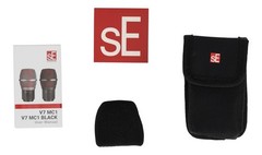 SE Electronics V7MC1BLMP3 Black V7 Microphone Capsule for Shure Wireless+Pouch