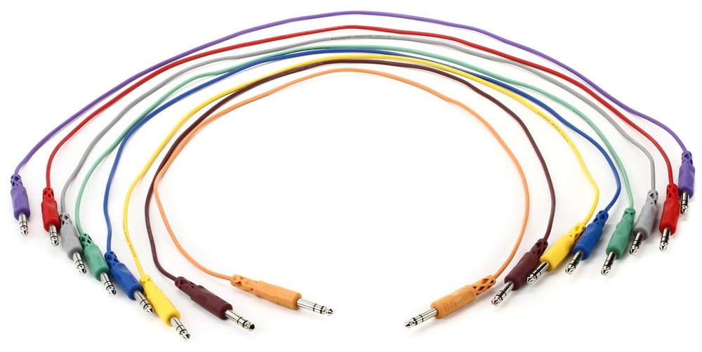 Hosa CSS-890 1/4″ TRS Male Patch Cable 8-pack – 3′ (Various Colors)