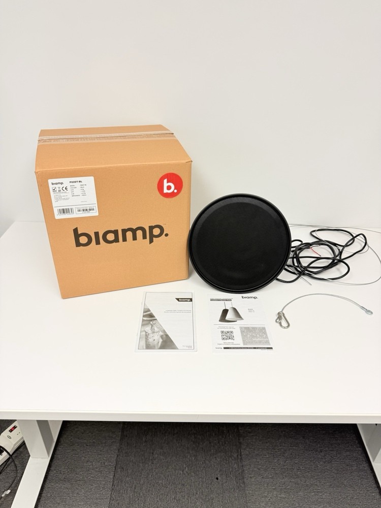 Biamp P60DT-BL 6.5″ Two Way Pendant Loud Speaker, Black New