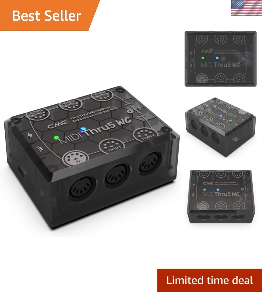 High-Precision MIDI Hub with USB-C Power – Lightweight for On-the-Go Musicians