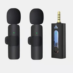 Lavalier Wireless Microphone Audio Video Recording Mini Mic For Android/iphone