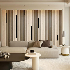 Luxe Matte Black Aluminum Trim Strips for Wood Slat Acoustic Panels – 7 Pcs