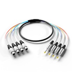 PRORECK 4 Channels 6ft Snake Cable 1/4“ TRS-XLR Female Audio Cable