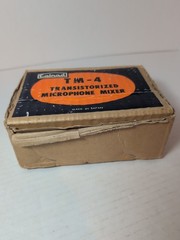 Vtg Calrad TM-4 Transistorized Microphone Mixer 4-Channel w/Box Blueprint Manual