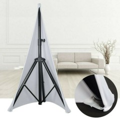 2 x DJ Speaker Stand Cover Lighting Tripod Stand Scrim Double Sided White