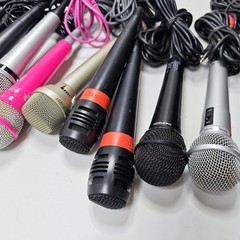 Lot of 15 Wired Microphones – Various Models & Colors, Used