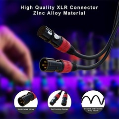 25ft Gold Plated XLR Microphone Cables Male to Female 20 Pack XLR Audio Mic