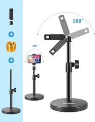 3 in 1 Multi Function Desktop Microphone Stand, Adjustable Table Mic 101S
