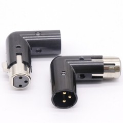8 Pcs XLR 3-Pin Right Angle Adapter Male and Female Adjustable 4 Angle Positions
