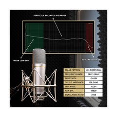 MA-67 Studio Condenser Microphone, 34mm Gold Large Diaphragm Capsule, Includi…