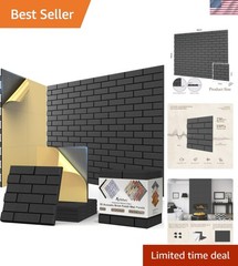 12Pack Acoustic Panels, Self-Adhesive 3D Brick Pattern Sound Proof Panels for…