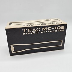 Vintage Teac MC-106 Dynamic Microphone With Box & Manual – Silver & Black