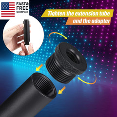 4 Pieces Mic Stand Extension Tube 5/8 Inch Microphone Extension Pipe Aluminium
