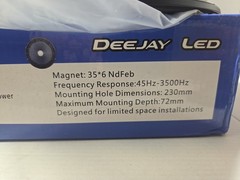 DeeJay LED 10″ Diameter Slim Application Woofer, Neodymium Magnet:8-Ohms