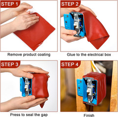 4 Pcs 7X7″ Acoustic Outlet Soundproofing Putty Fire Stop Putty Pads Electrical