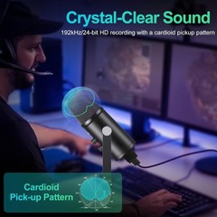 Advanced USB Microphone with One-Tap Mute and Clarity for Streaming & Zoom Calls