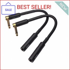 CNCESS CESS-090 Low-Noise Right Angle 1/4 TS Male to Female Guitar Extension Cab