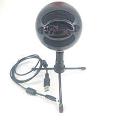 Blue Snowball Ice Black USB Microphone with Cable and Stand Tested Working