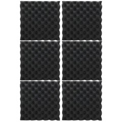 6Pcs Black Acoustic Panels Soundproofing Wall Pads for Speaker Isolation