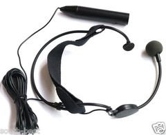 XLR 3Pin Phantom Power 48V Head worn Headset Microphones 195in. cable