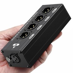 Professional 1 In 4Out XLR /6.35mm Music Splitter For Studio Live Performances