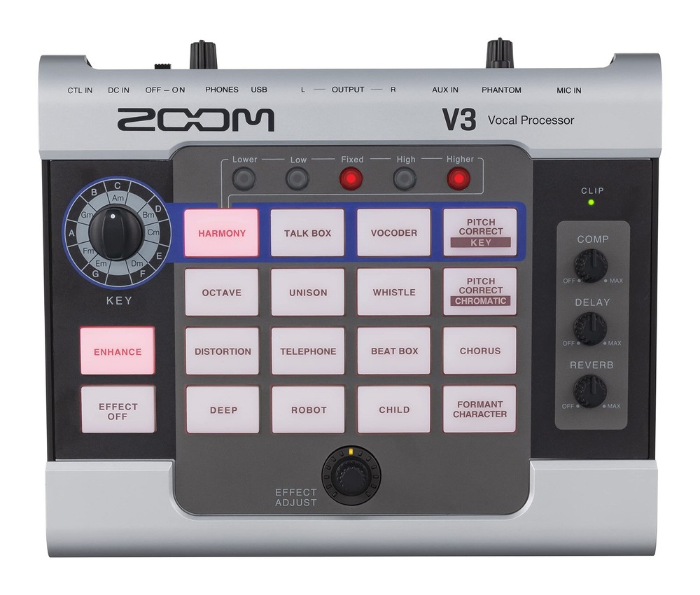 Zoom V3 Vocal Processor for Streaming & Live Performance with 2.70, Black