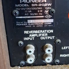Pioneer SR-202W Reverb Amplifier 2-Ch Analog Reverb RCA VTG Tested Lights Up